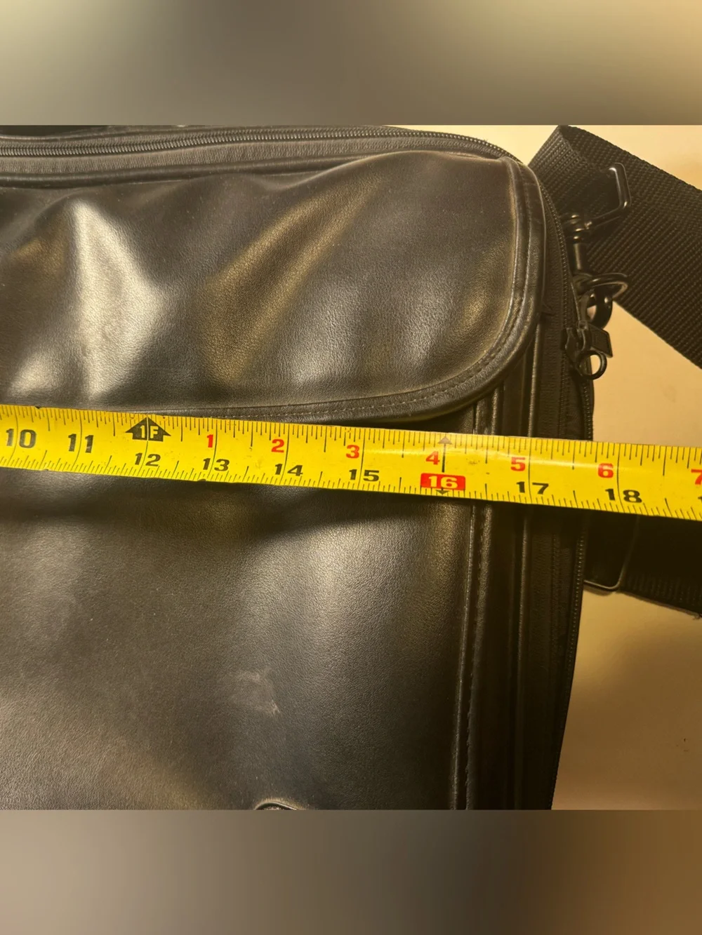 Vintage IBM Black Faux Leather Laptop bag Briefcase Geek Nerd Think Pad